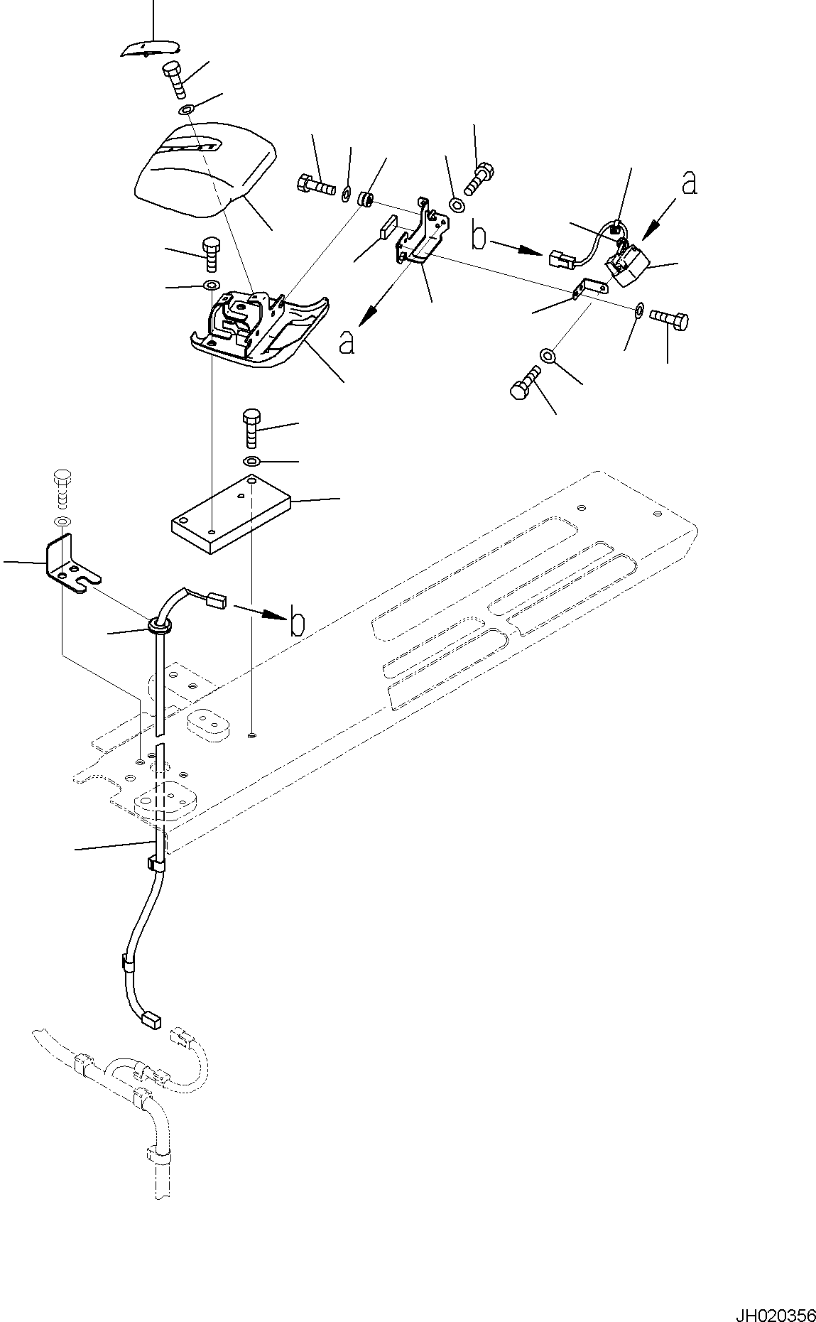 Komatsu parts book diagram for PC170LC-11 S/N F40001 AND UP: REARVIEW CAMERA, REARVIEW CAMERA, L.H.