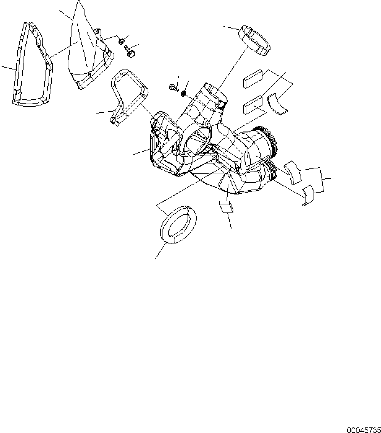 Komatsu parts book diagram for PC170LC-11 S/N F40001 AND UP: CAB, CAB IN PARTS, AIR DUCT
