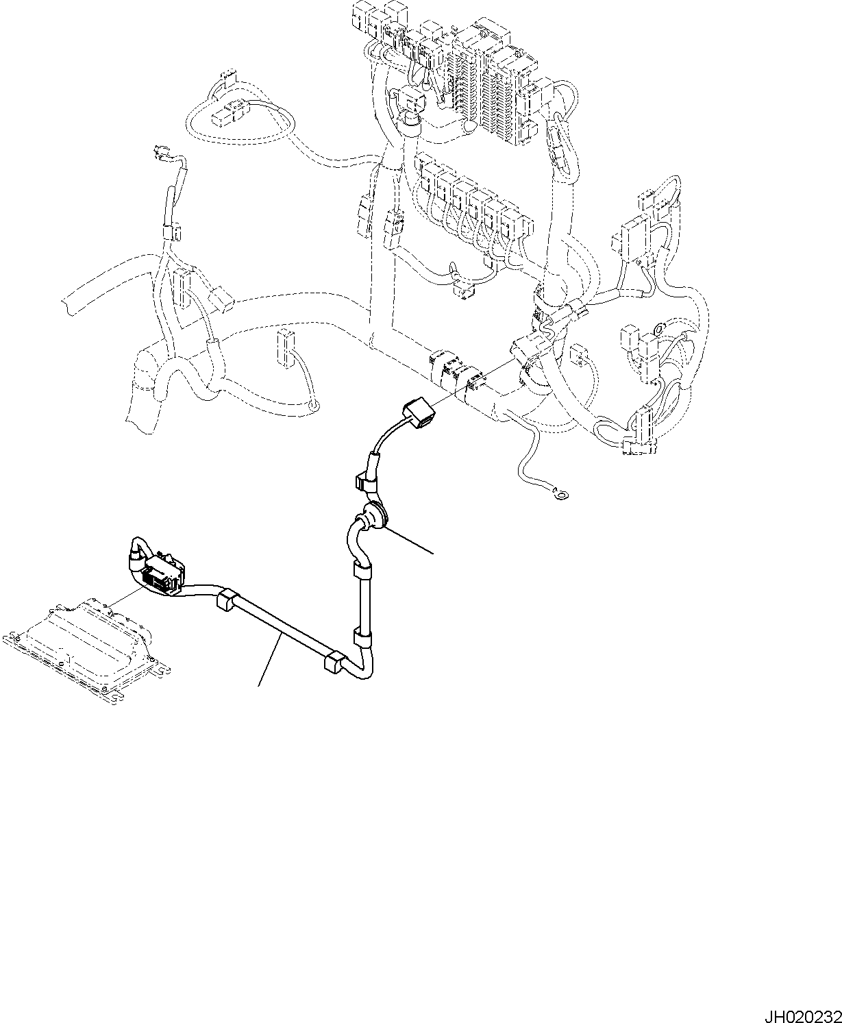 Komatsu parts book diagram for PC170LC-11 S/N F40001 AND UP: CAB, CAB IN PARTS, WIRING HARNESS