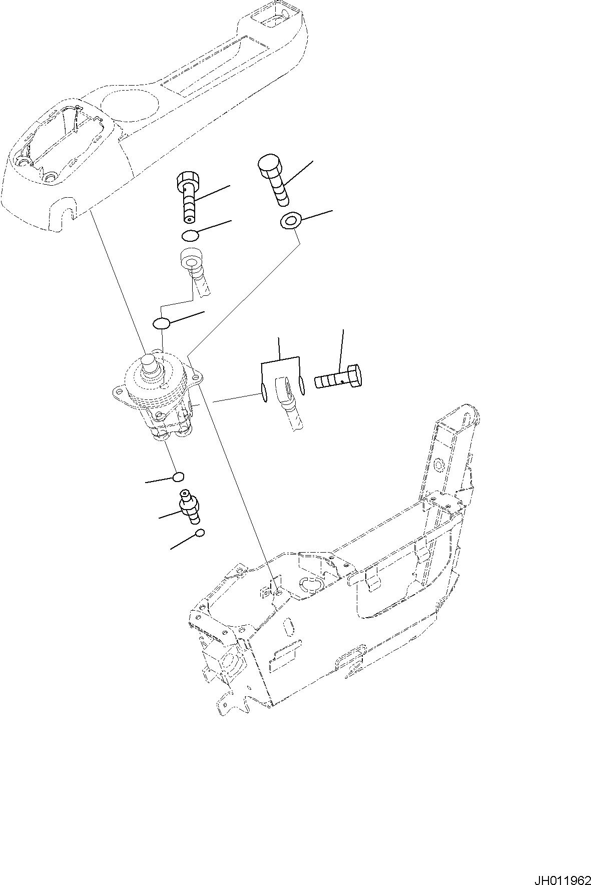 Komatsu parts book diagram for PC170LC-11 S/N F40001 AND UP: CAB, FLOOR, PPC VALVE MOUNTING FOR WORK EQUIPMENT, L.H.