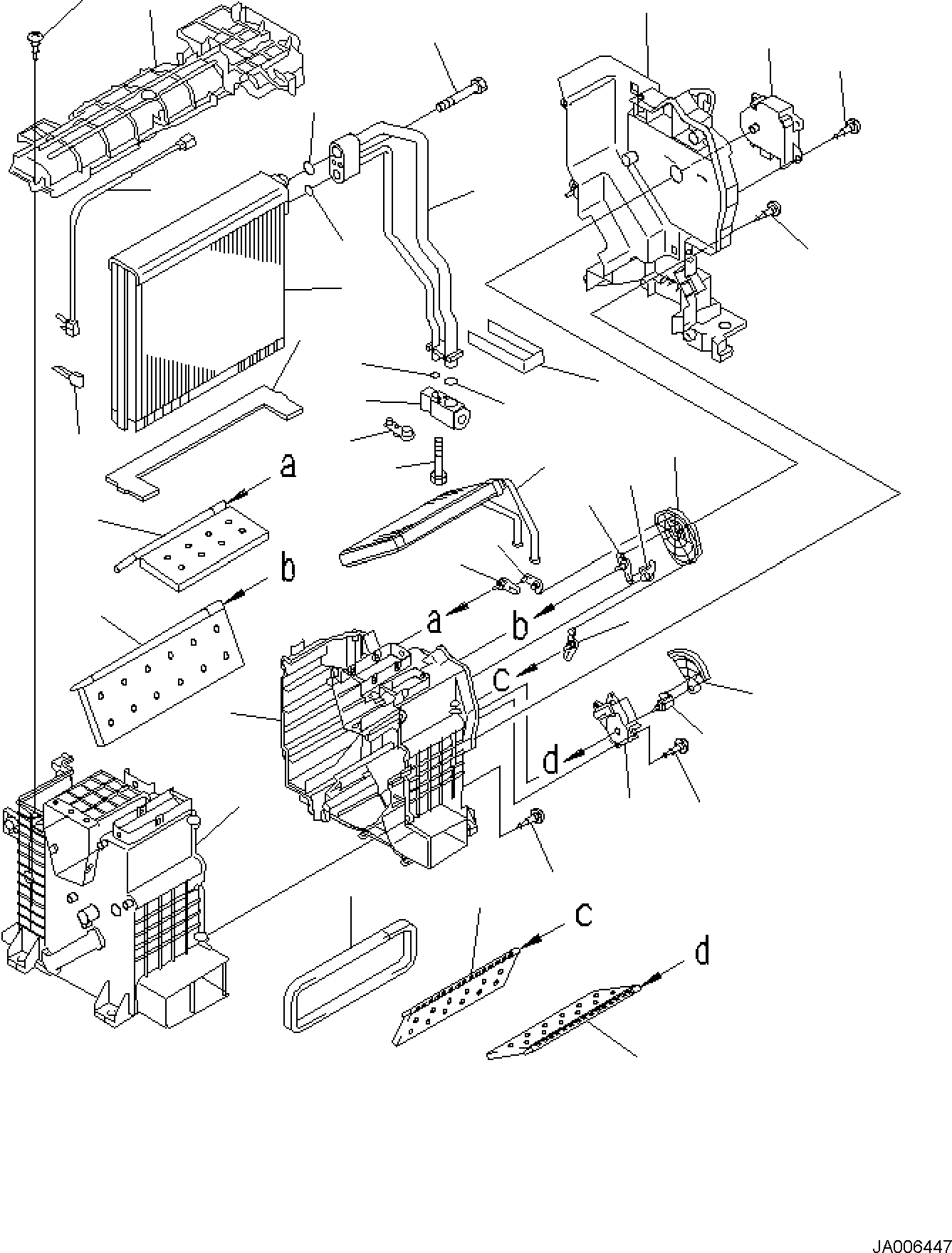 Komatsu parts book diagram for PC170LC-11 S/N F40001 AND UP: CAB, FLOOR, AIR CONDITIONER (1/3)