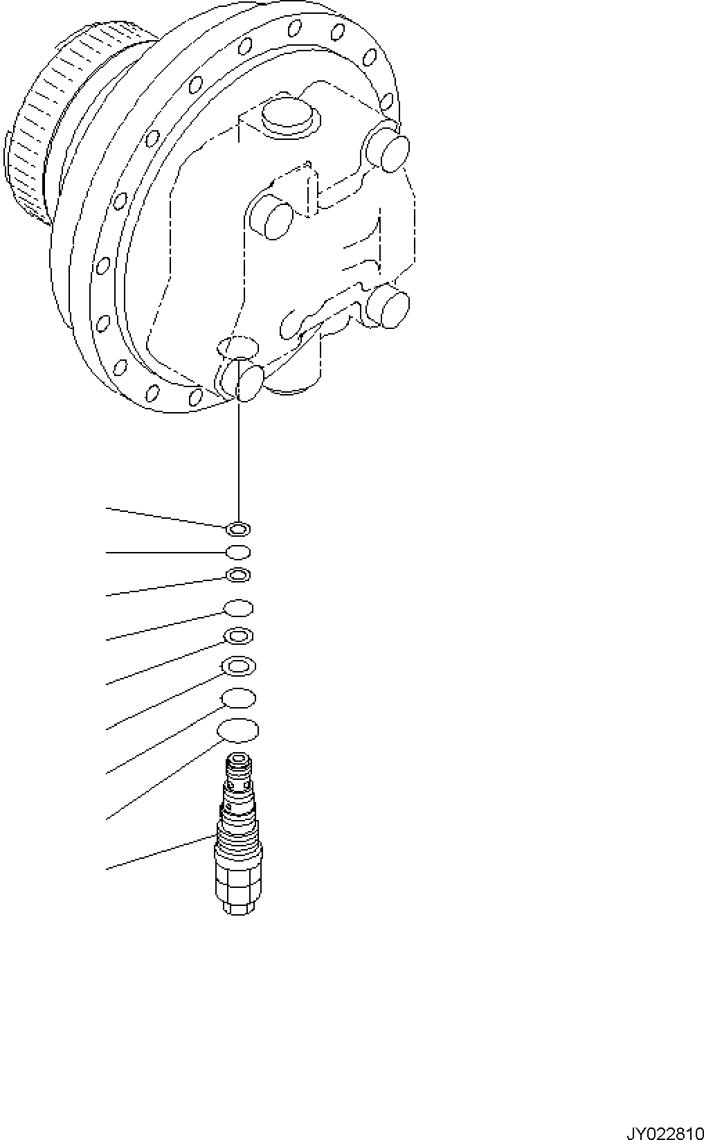 Komatsu parts book diagram for PC170LC-11 S/N F40001 AND UP: TRAVEL MOTOR AND FINAL DRIVE, INNER PARTS (3/6)
