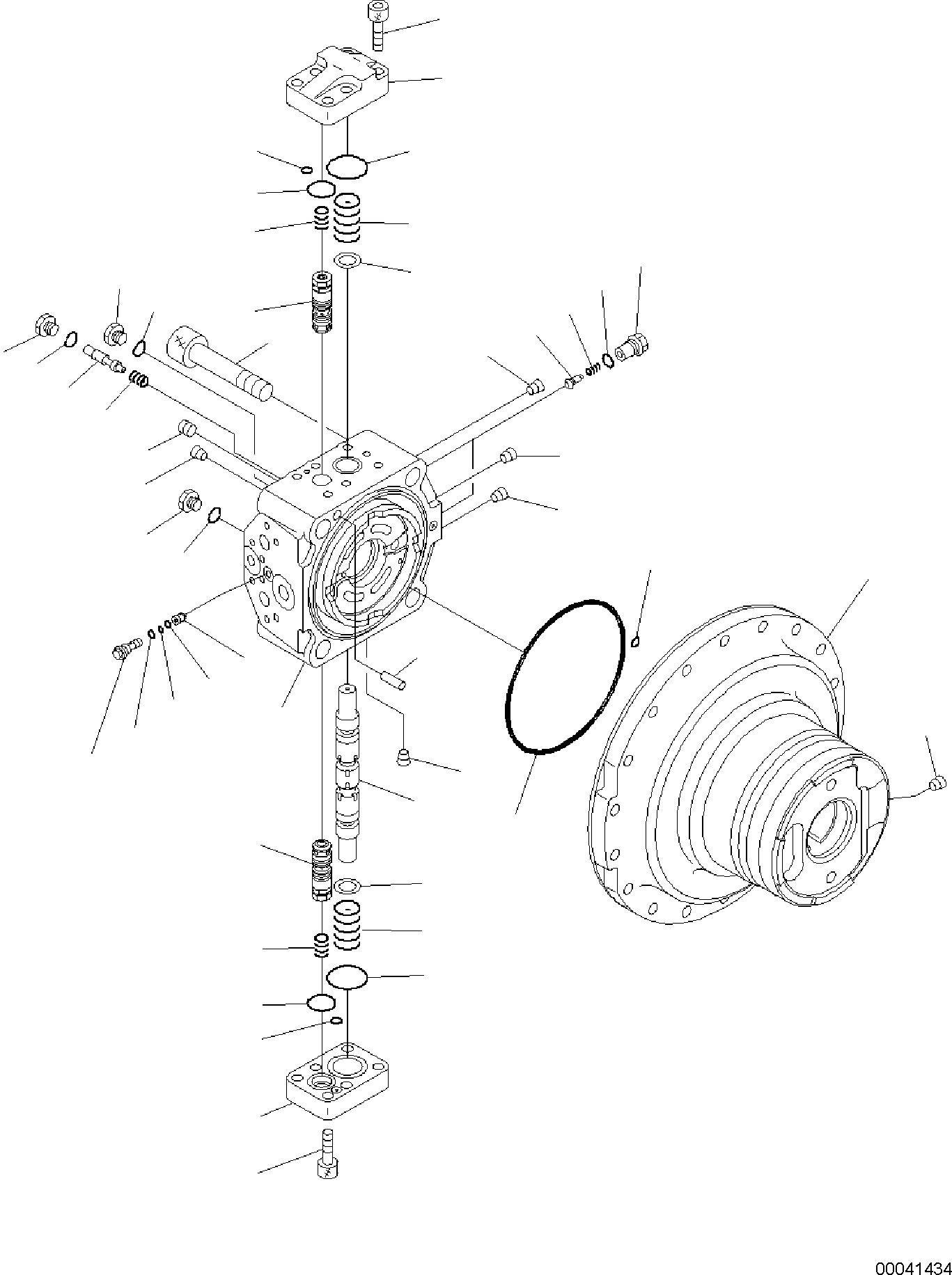 Komatsu parts book diagram for PC170LC-11 S/N F40001 AND UP: TRAVEL MOTOR AND FINAL DRIVE, INNER PARTS (3/4)