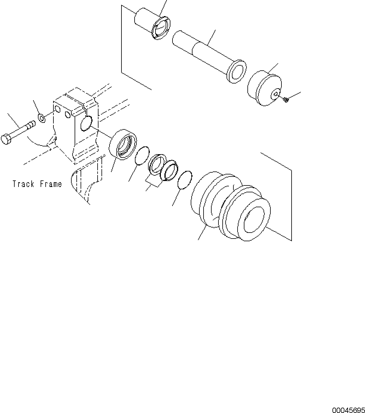 Komatsu parts book diagram for PC170LC-11 S/N F40001 AND UP: CARRIER ROLLER