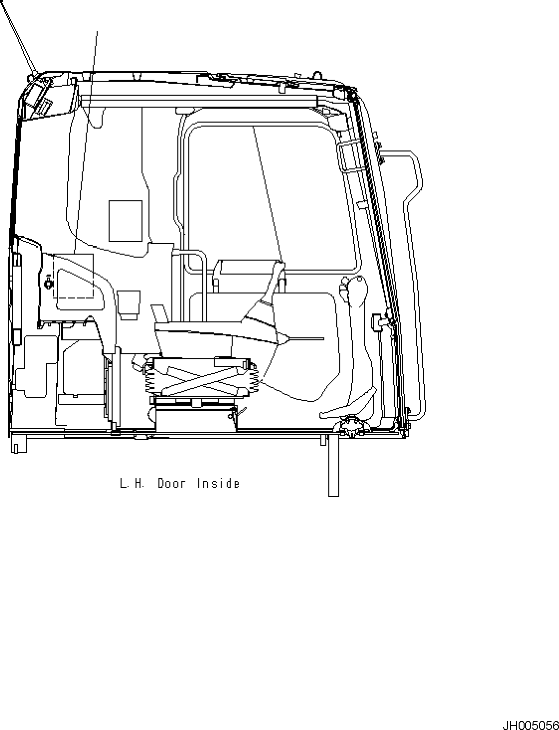 Komatsu parts book diagram for PC170LC-11 S/N F40001 AND UP: LUBRICATION CHART