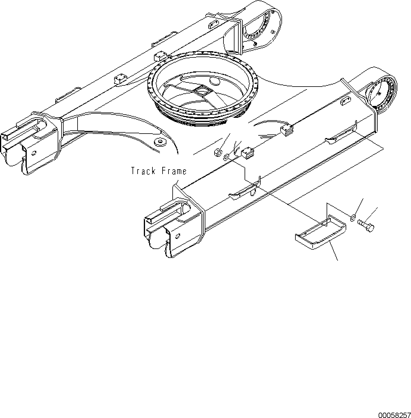 Komatsu parts book diagram for PC170LC-11 S/N F40001 AND UP: ADDITIONAL TRACK FRAME STEP