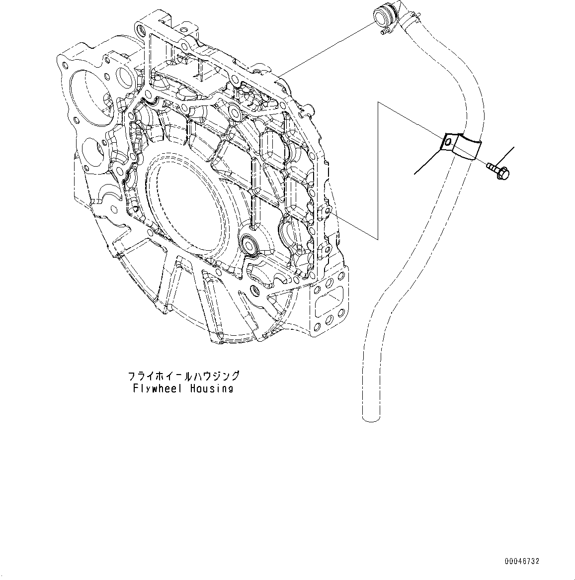 Komatsu parts book diagram for PC200-8M0 / PC200LC-8M0 S/N B50001 AND UP: BREATHER HOSE RELATED PARTS
