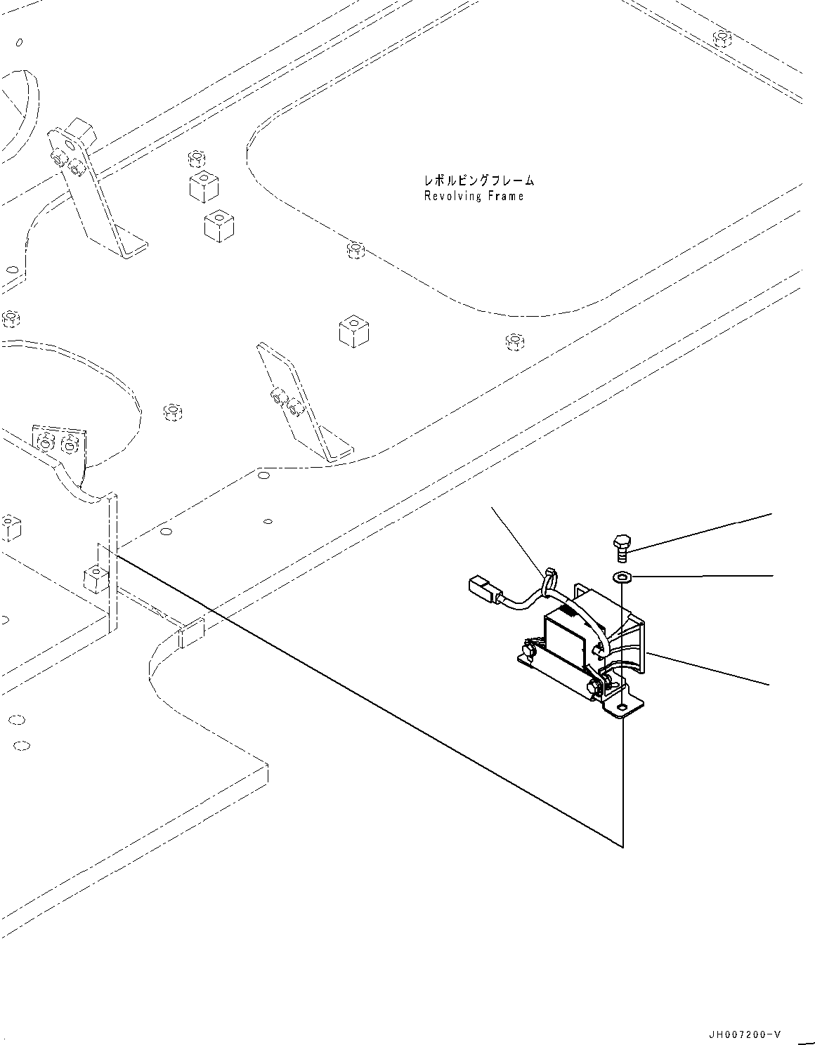Komatsu parts book diagram for PC200-8M0 / PC200LC-8M0 S/N B50001 AND UP: TRAVEL ALARM
