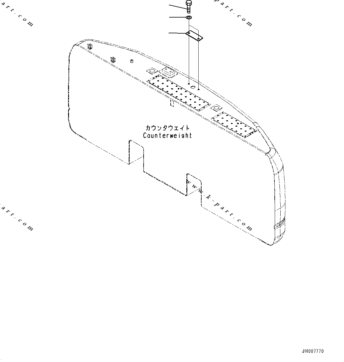 Komatsu parts book diagram for PC200-8M0 / PC200LC-8M0 S/N B50001 AND UP: REARVIEW CAMERA