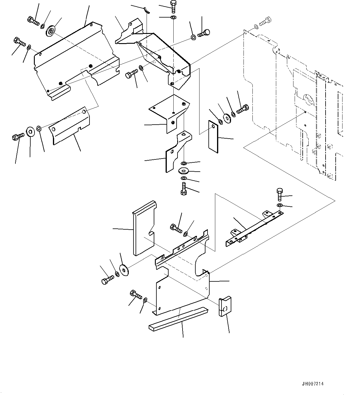 Komatsu parts book diagram for PC200-8M0 / PC200LC-8M0 S/N B50001 AND UP: PARTITION, WINDOW WASHER TANK (2/2)