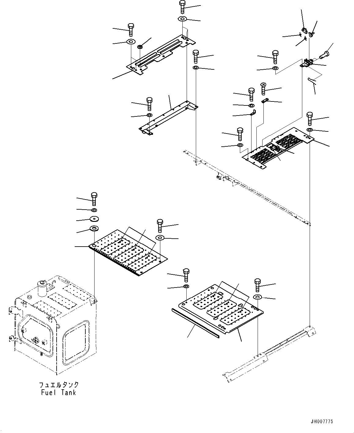 Komatsu parts book diagram for PC200-8M0 / PC200LC-8M0 S/N B50001 AND UP: MACHINE CAB COVER