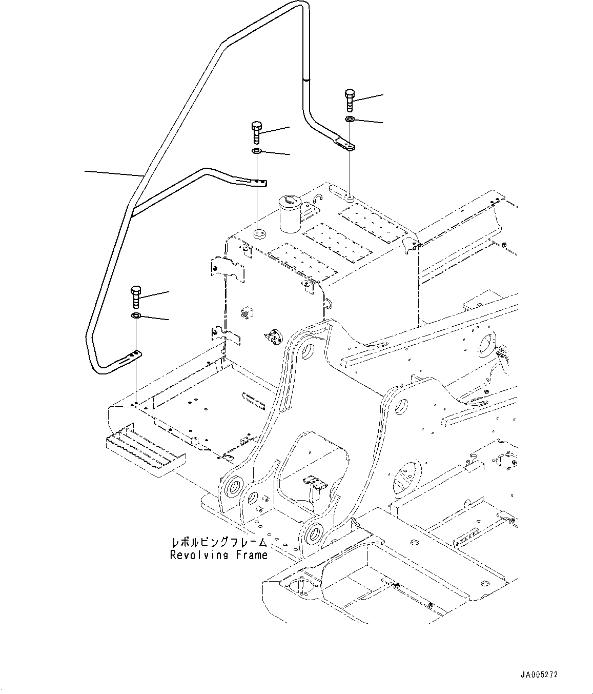 Komatsu parts book diagram for PC200-8M0 / PC200LC-8M0 S/N B50001 AND UP: HANDRAIL