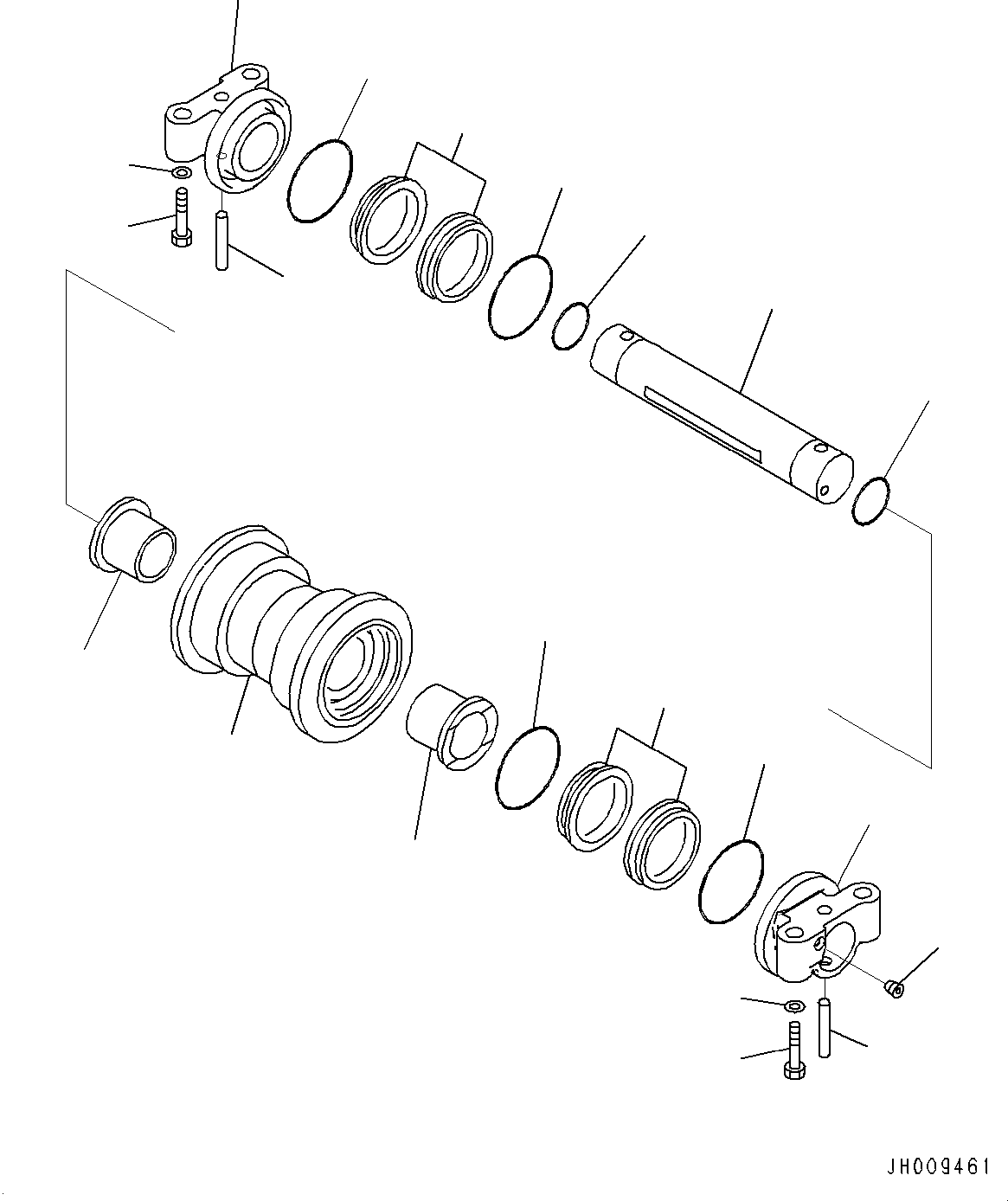 Komatsu parts book diagram for PC200-8M0 / PC200LC-8M0 S/N B50001 AND UP: TRACK ROLLER (PC200LC-8M0)