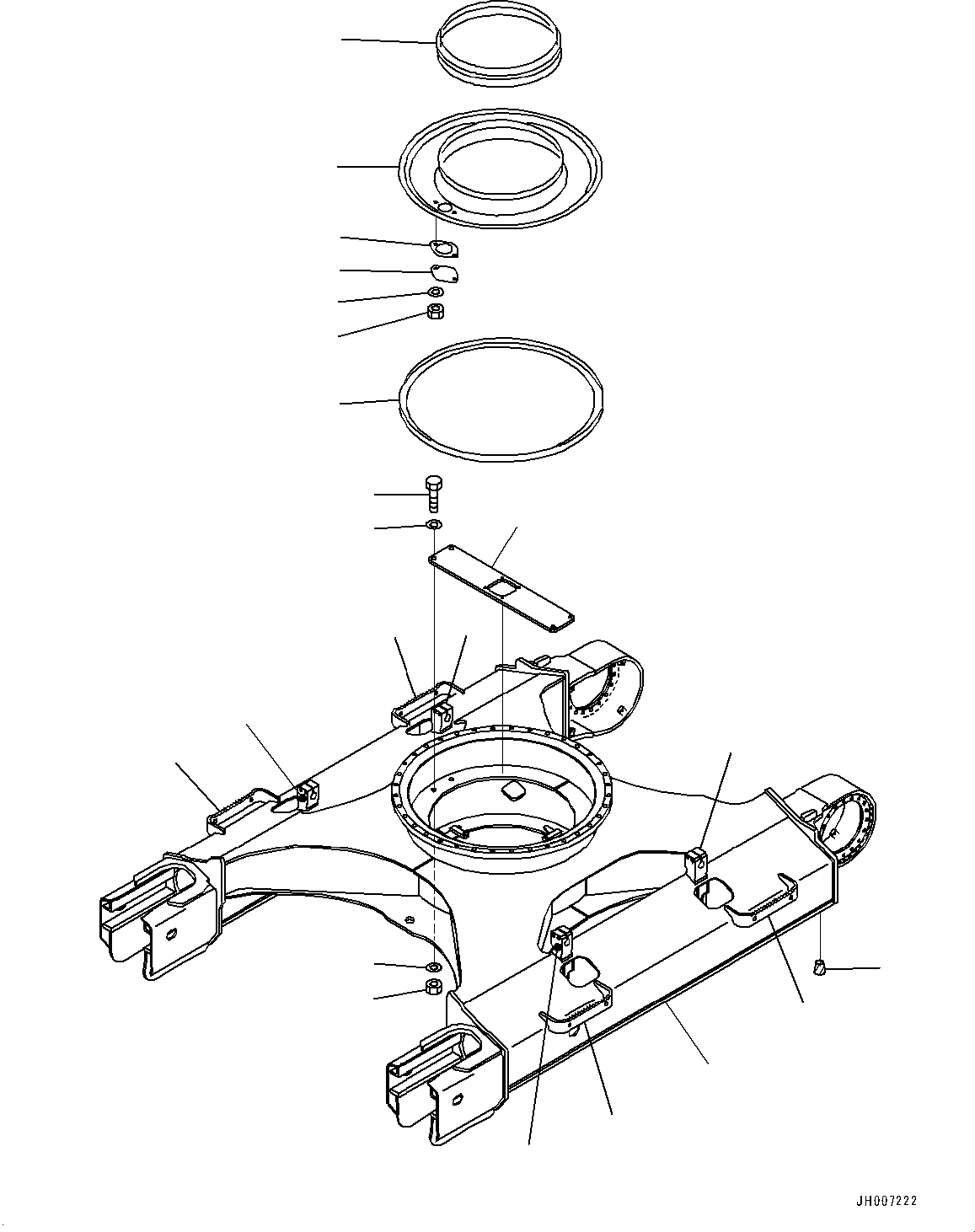 Komatsu parts book diagram for PC200-8M0 / PC200LC-8M0 S/N B50001 AND UP: TRACK FRAME