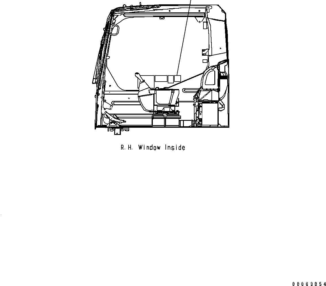 Komatsu parts book diagram for PC200-8M0 / PC200LC-8M0 S/N B50001 AND UP: CAUTION PLATES, CAMERA, SWING OR BACKING UP WARING (SPANISH)