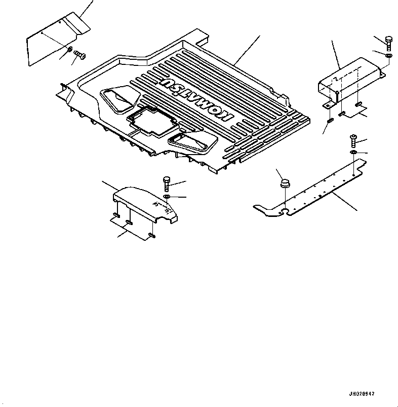 Excavators Komatsu / PC200F-8M0  S/N B10001-UP(PC200FM0) / FLOOR MAT(210090 : K0310-01H0)