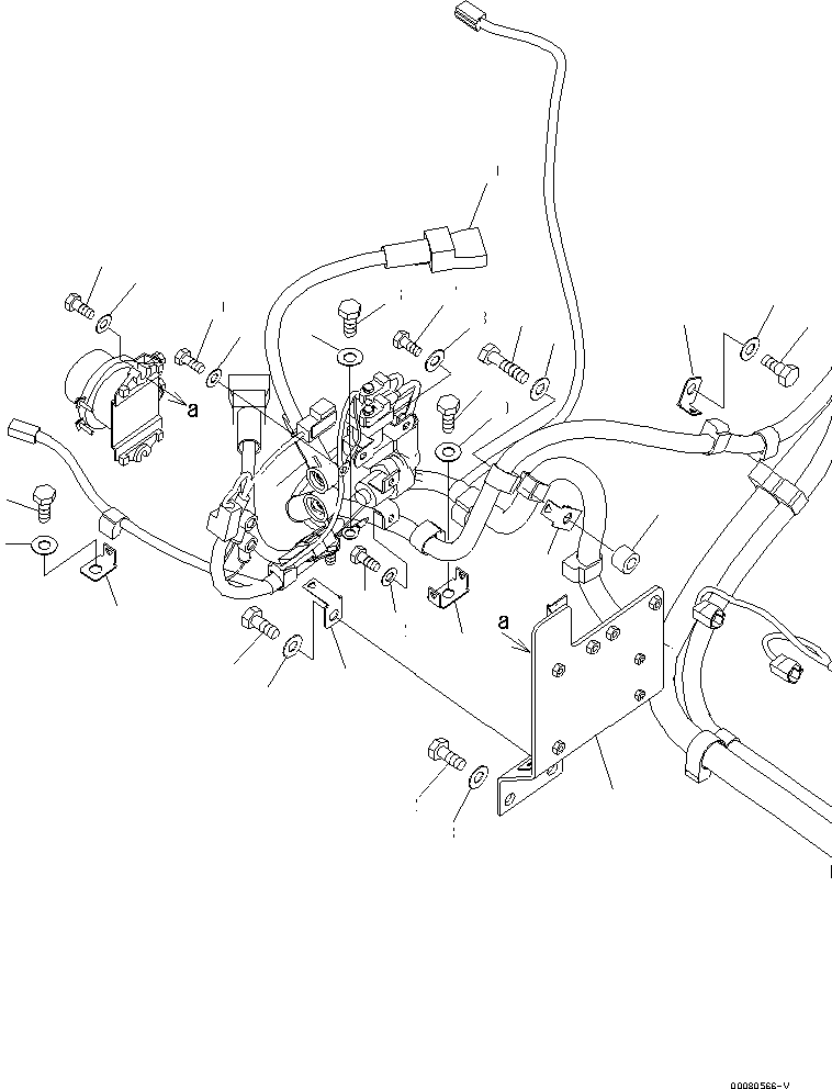 Komatsu parts book diagram for PC200LC-8E0 S/N 1001-UP: ELECTRIC WIRING (STARTING HARNESS)