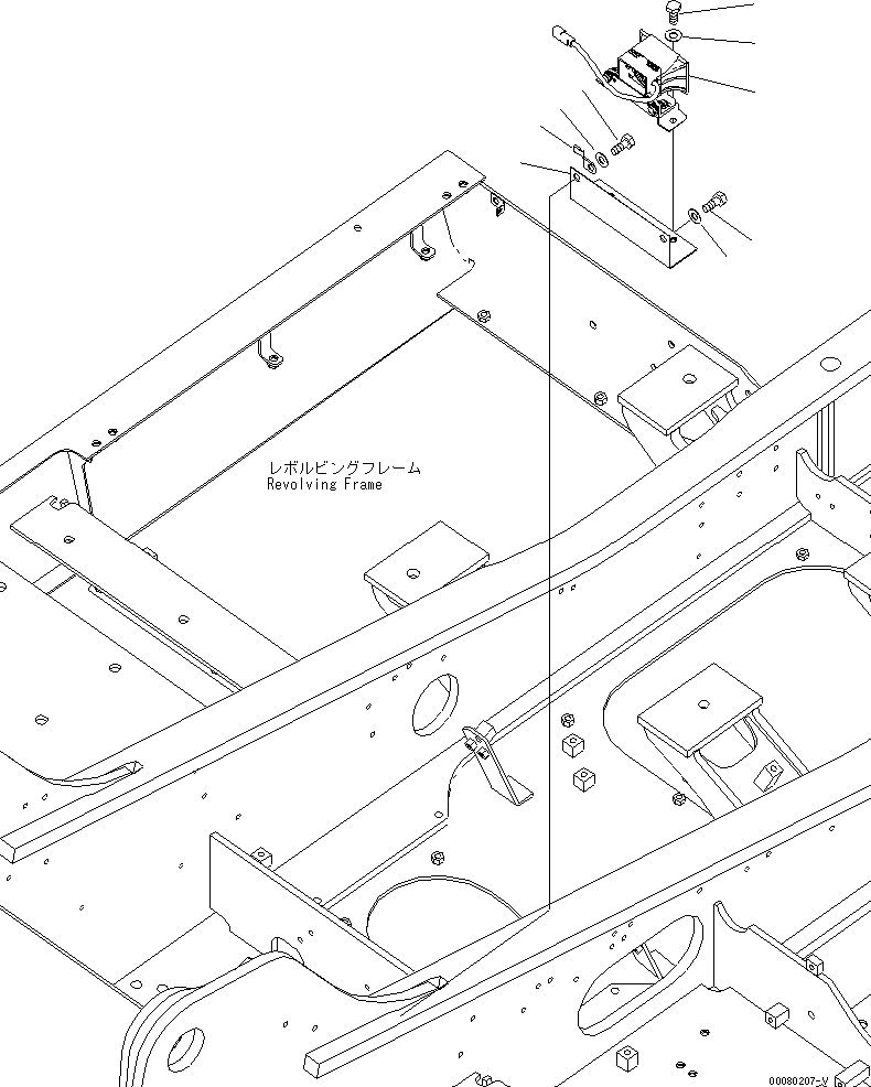 Komatsu parts book diagram for PC200LC-8E0 S/N 1001-UP: TRAVEL ALARM