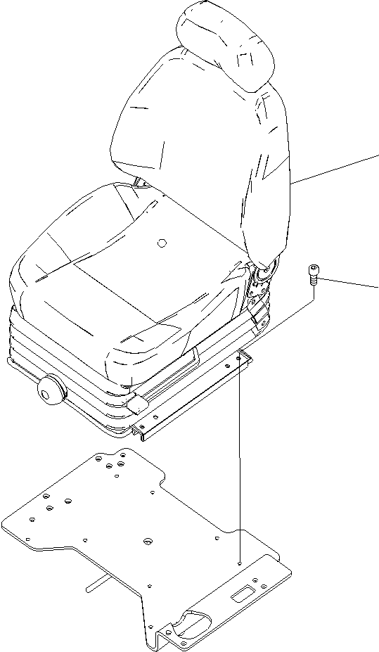 Komatsu parts book diagram for PC200LC-8E0 S/N 1001-UP: OPERATOR'S SEAT (SUSPENSION TYPE) (FOR NORTH AMERICA)