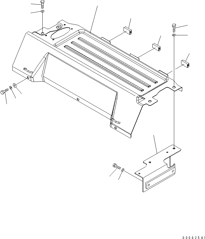 Komatsu parts book diagram for PC200LC-8E0 S/N 1001-UP: OPERATOR'S CAB (CAB IN PARTS) (LUGGAGE PLATE)