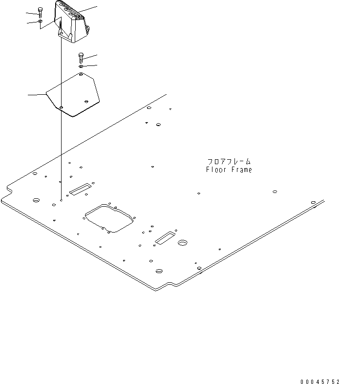 Komatsu parts book diagram for PC200LC-8E0 S/N 1001-UP: OPERATOR'S CAB (FLOOR) (FOOT REST¤ R.H.)
