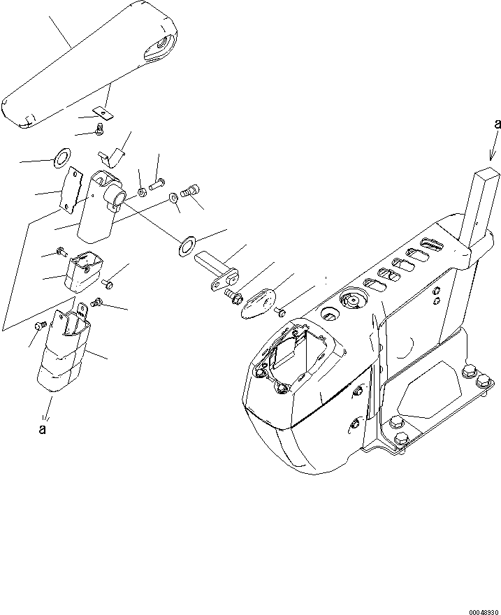 Komatsu parts book diagram for PC200LC-8E0 S/N 1001-UP: OPERATOR'S CAB (FLOOR) (ARM REST¤ R.H.)