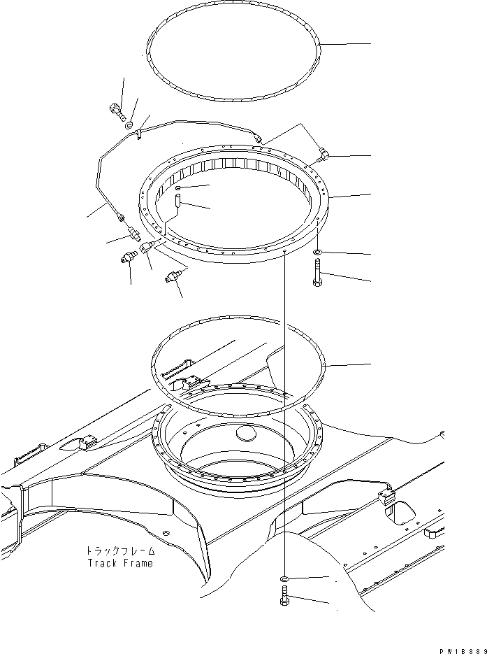 Komatsu parts book diagram for PC200LC-8E0 S/N 1001-UP: SWING CIRCLE