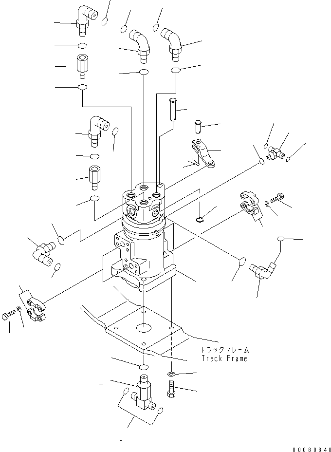 Komatsu parts book diagram for PC200LC-8E0 S/N 1001-UP: SWIVEL JOINT
