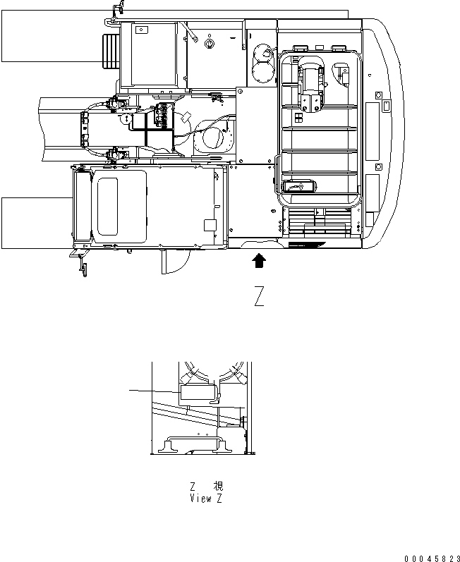 Komatsu parts book diagram for PC200LC-8E0 S/N 1001-UP: SERVICE INSTRUCTION (AIR CLEANER) (ENGLISH))