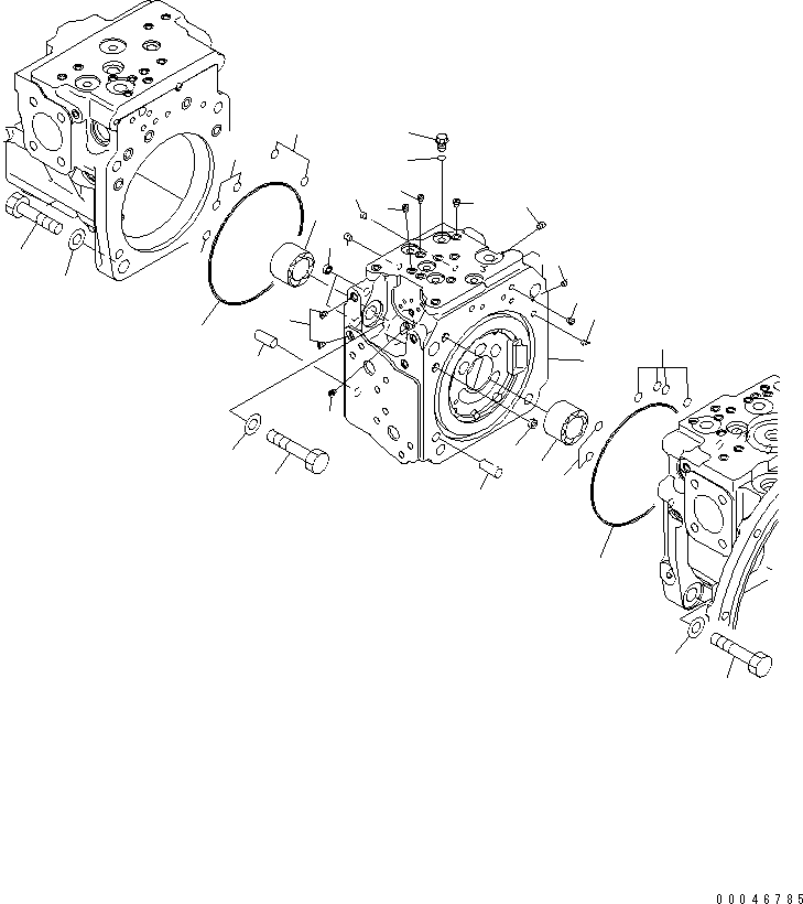 Komatsu parts book diagram for PC200LC-8E0 S/N 1001-UP: MAIN PUMP (2/11)