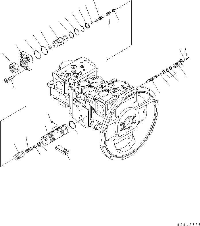 Komatsu parts book diagram for PC200LC-8E0 S/N 1001-UP: MAIN PUMP (4/11)