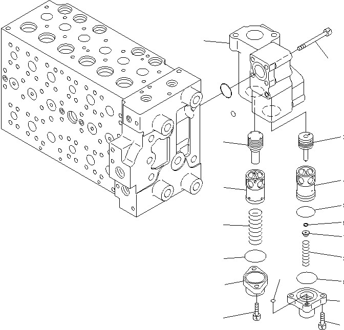 Komatsu parts book diagram for PC200LC-8E0 S/N 1001-UP: MAIN VALVE (15/17)