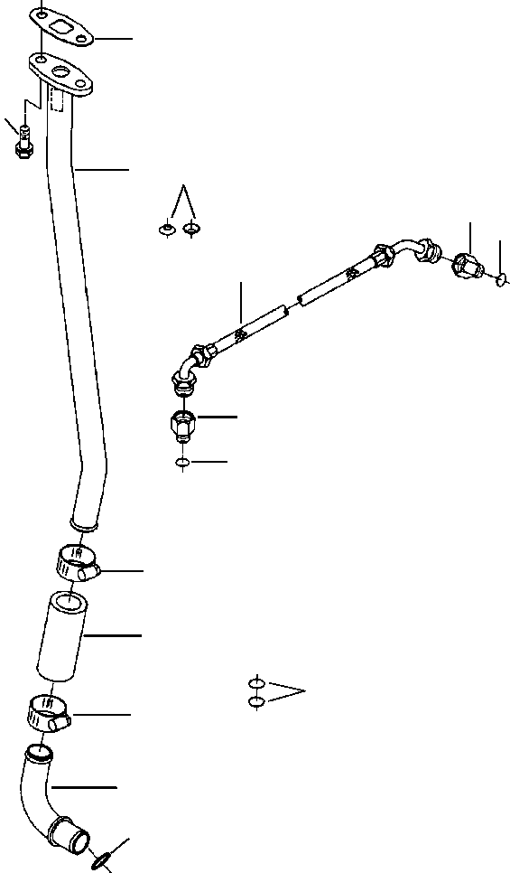 Excavators Komatsu / PC200LL-6 S/N A85001-UP(PC200LL6) / FIG. A1120-A2A3 TURBOCHARGER PLUMBING(A-010 : A1120-A2A3)