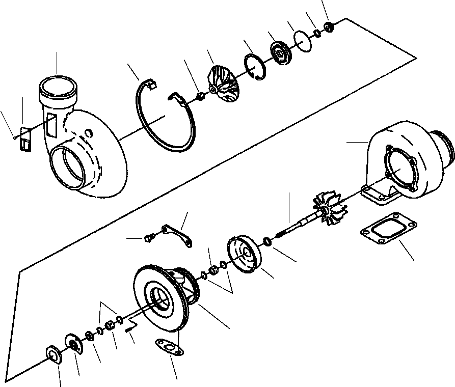 Excavators Komatsu / PC200LL-6 S/N A85001-UP(PC200LL6) / FIG. A1203-A2A4 TURBOCHARGER(A-012 : A1203-A2A4)