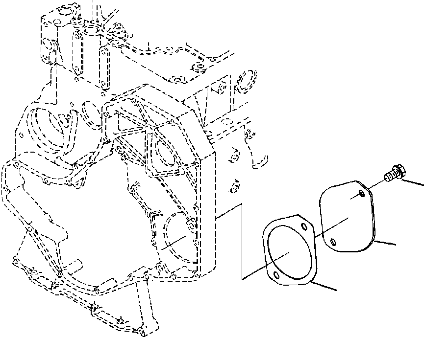 Excavators Komatsu / PC200LL-6 S/N A85001-UP(PC200LL6) / FIG. A7115-A2A1 FRONT GEAR TRAIN ACCESSORY DRIVE COVER(A-094 : A7115-A2A1)