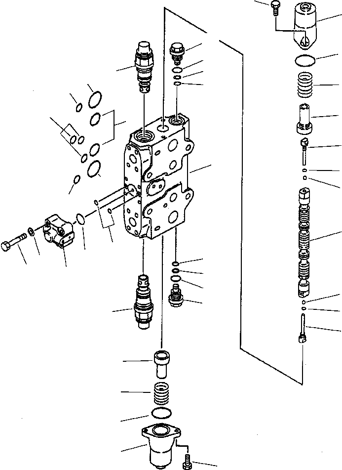 Excavators Komatsu / PC200LL-6 S/N A85001-UP(PC200LL6) / FIG. H0120-01A4 MAIN VALVE - SERVICE VALVE SPOOL(H-008 : H0120-01A4)