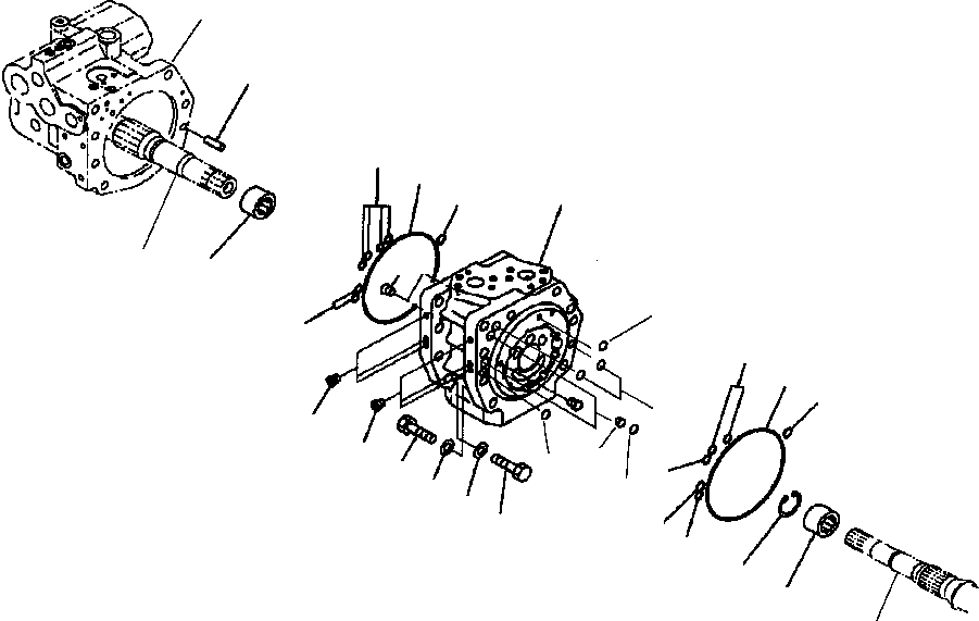 Excavators Komatsu / PC200LL-6 S/N A85001-UP(PC200LL6) / FIG. H0210-02A0 MAIN PUMP - END CAP ASSEMBLY(H-048 : H0210-02A0)