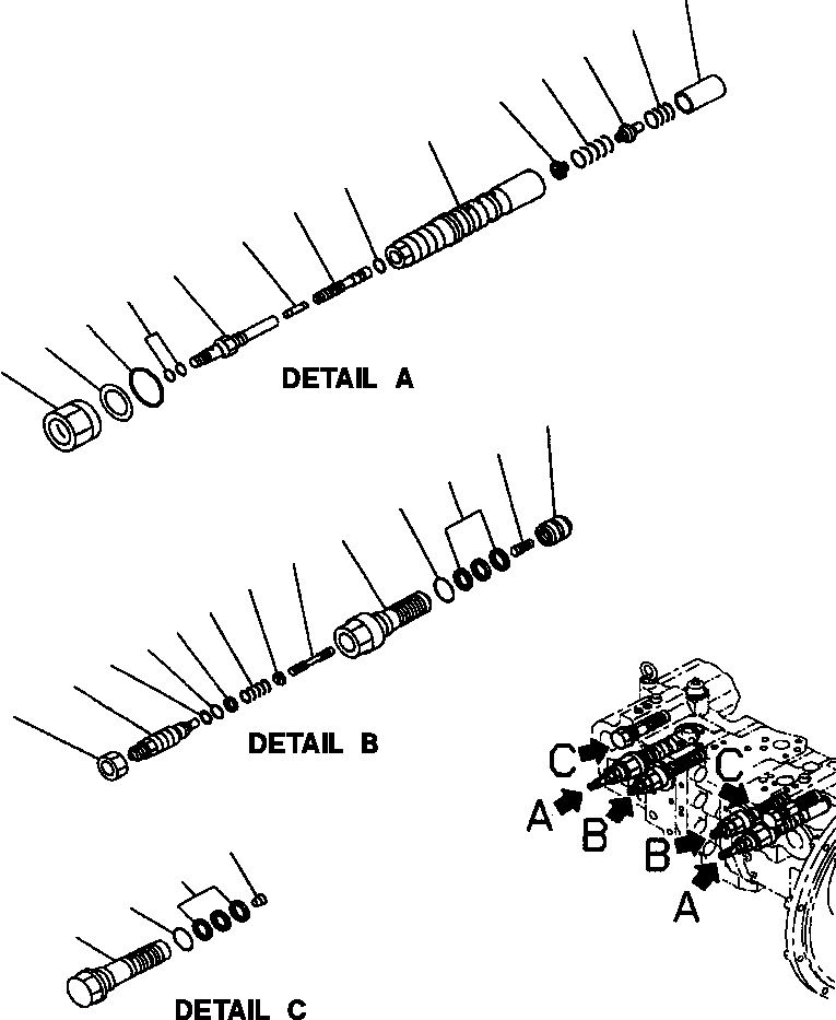 Excavators Komatsu / PC200LL-6 S/N A85001-UP(PC200LL6) / FIG. H0210-10A0 MAIN PUMP - PC VALVE AND LS VALVE(H-064 : H0210-10A0)