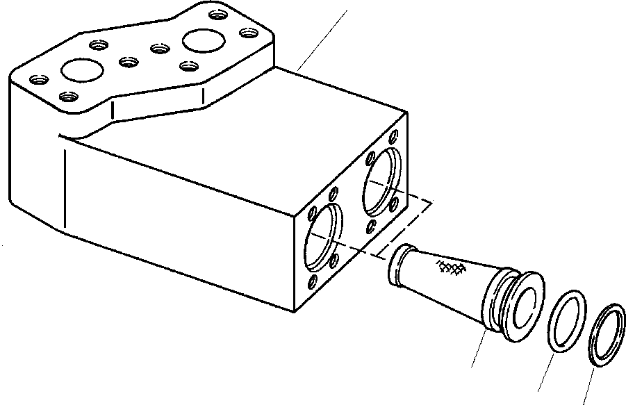 Excavators Komatsu / PC200LL-6 S/N A85001-UP(PC200LL6) / FIG. H0312-01A0 HYDRAULIC PIPING - INLINE FILTER - RECTANGULAR FILTER HOUSING(H-070 : H0312-01A0)