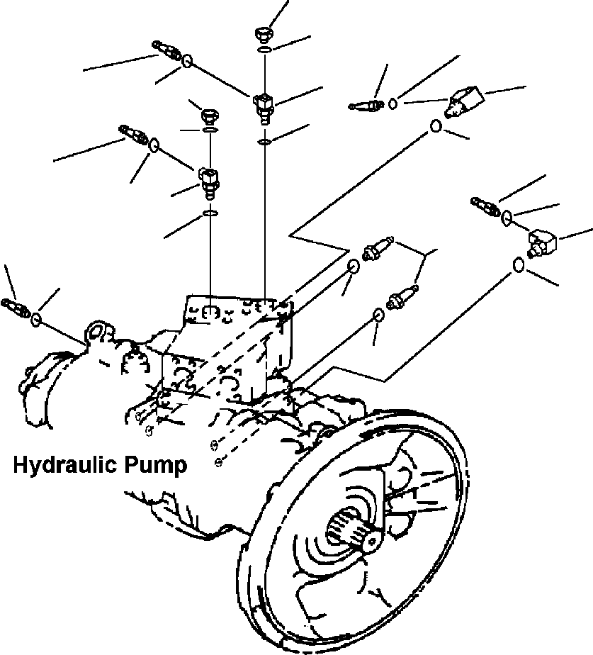 Excavators Komatsu / PC200LL-6 S/N A85001-UP(PC200LL6) / FIG. H0312-03A0 HYDRAULIC PIPING - HYDRAULIC MEASUREMENT(H-074 : H0312-03A0)