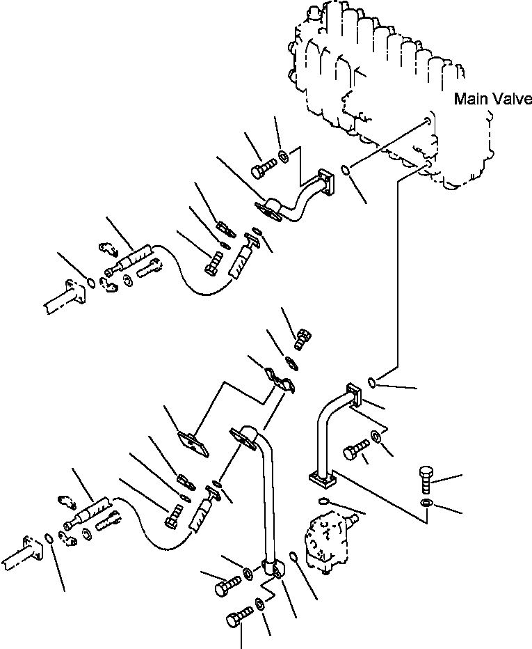 Excavators Komatsu / PC200LL-6 S/N A85001-UP(PC200LL6) / FIG. H1220-02A0 HYDRAULIC PIPING - ARM LINE WITH ARM LOCK VALVE - VALVE TO BOOM(H-092 : H1220-02A0)