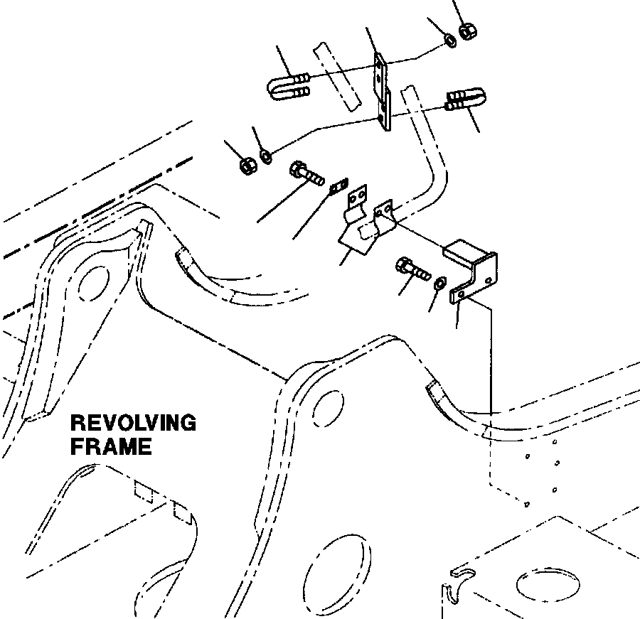 Excavators Komatsu / PC200LL-6 S/N A85001-UP(PC200LL6) / FIG. H1271-01A0 BOOM LINE CLAMP - STANDARD(H-102 : H1271-01A0)