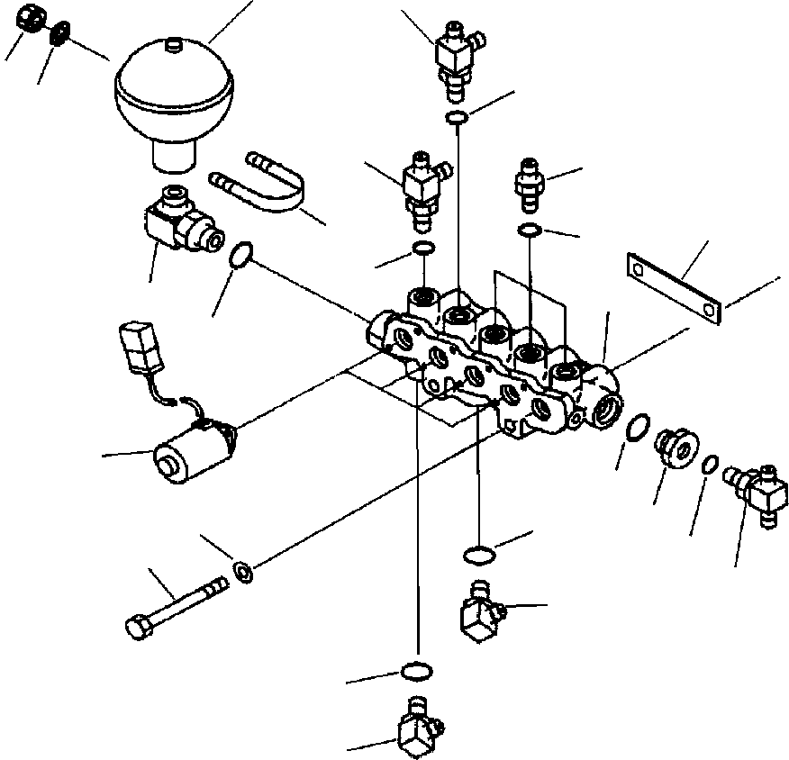 Excavators Komatsu / PC200LL-6 S/N A85001-UP(PC200LL6) / FIG. H1831-01A0 HYDRAULIC PIPING - SOLENOID VALVE AND ACCUMULATOR(H-112 : H1831-01A0)