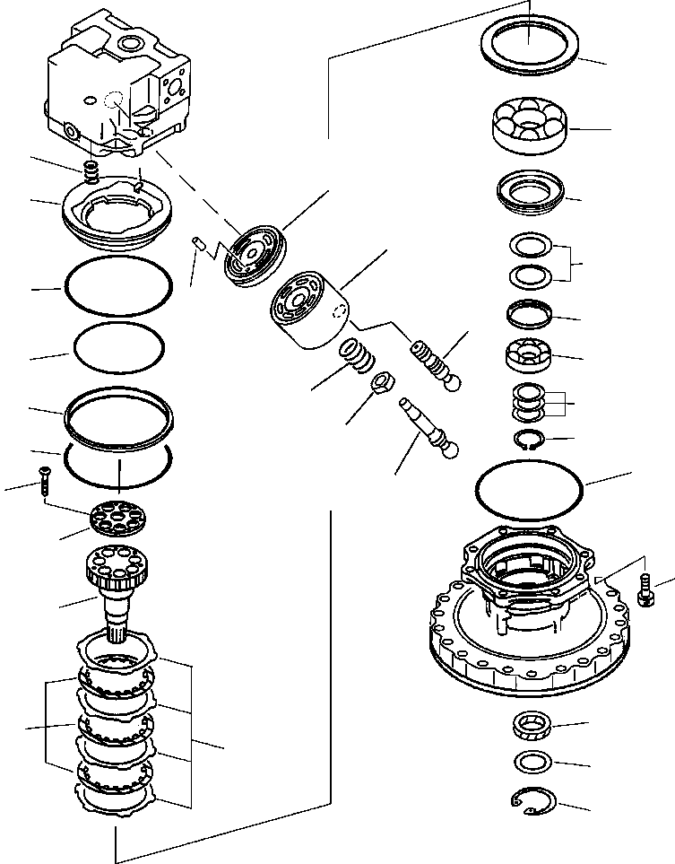 Excavators Komatsu / PC200LL-6 S/N A85001-UP(PC200LL6) / FIG. N1220-05A1 SWING MOTOR - COMPLETE ASSEMBLY(N-006 : N1220-05A1)