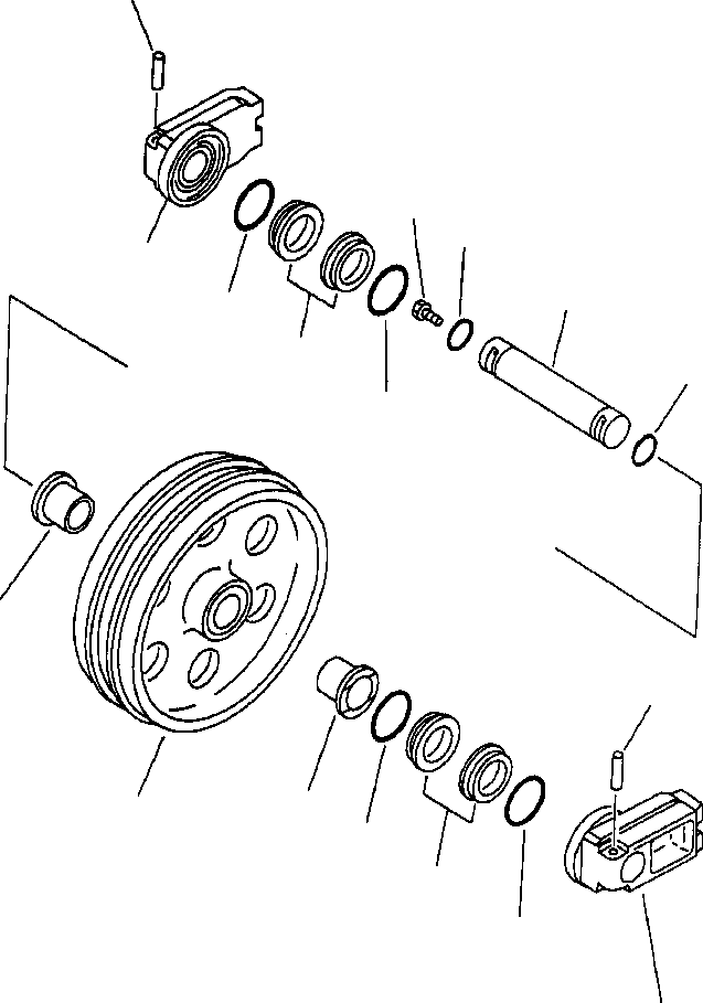 Excavators Komatsu / PC210LC-6L S/N A80001-UP(PC210LC6) / FIG NO. R0110-0101 FRONT IDLER(R-002 : R0110X20.001)