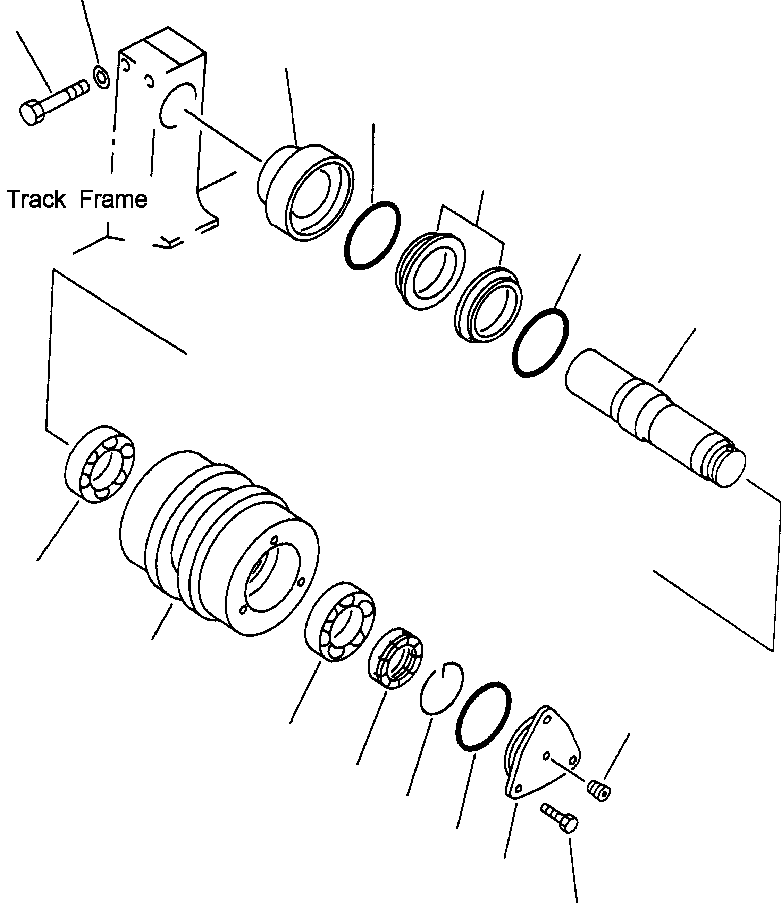 Excavators Komatsu / PC210LC-6L S/N A80001-UP(PC210LC6) / FIG NO. R0300-0101 CARRIER ROLLER(R-008 : R0300X20.001)