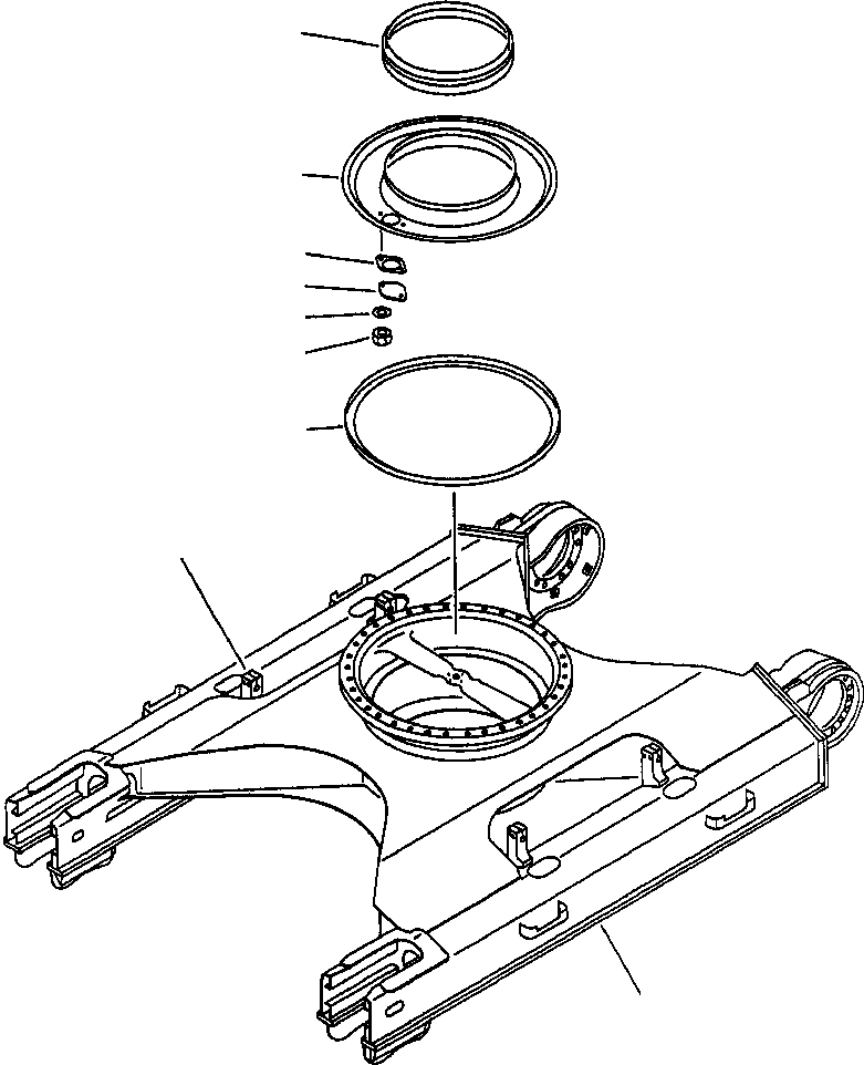 Excavators Komatsu / PC210LC-6L S/N A80001-UP(PC210LC6) / FIG NO. R1100-0103 TRACK FRAME PC210LC-6(R-012 : R1100X20.003)
