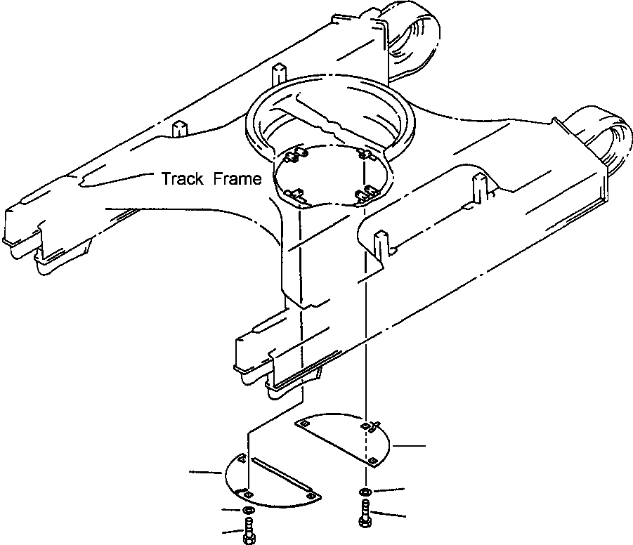 Excavators Komatsu / PC210LC-6L S/N A80001-UP(PC210LC6) / FIG NO. R1140-0101 UNDER COVER FOR TRACK FRAME(R-016 : R1140X20.001)