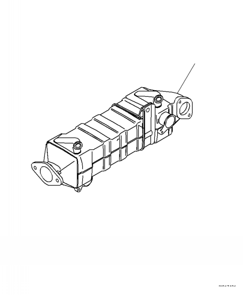 Excavators Komatsu / PC210LL-10 A52001 - UP(PC210LLE) / A1559-001001 EXHAUST GAS RE-CIRCULATION (EGR) COOLER(A-056 : A1559-001001)