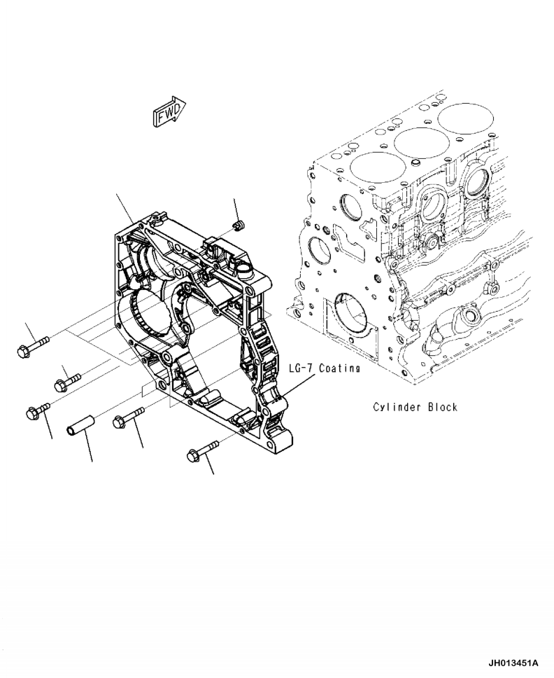 Excavators Komatsu / PC210LL-10 A52001 - UP(PC210LLE) / ABB20-001001 REAR GEAR HOUSING(A-096 : ABB20-001001)